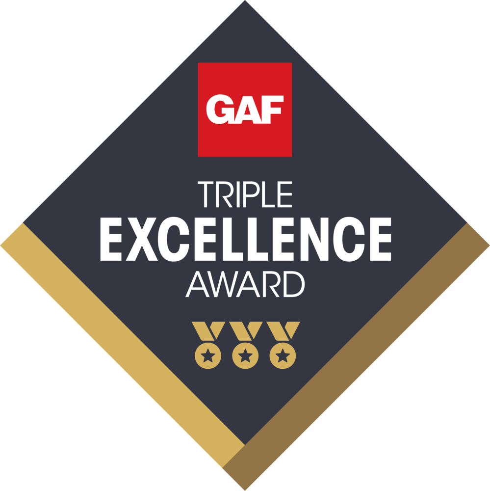 GAF triple elite roofing system certification award